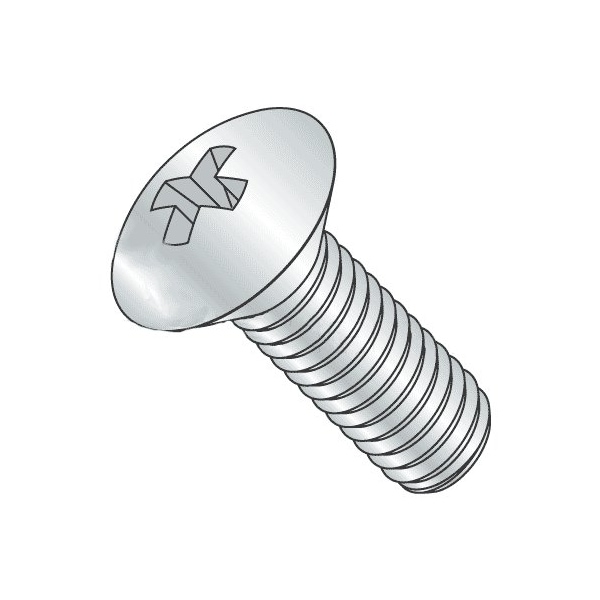 Newport Fasteners 1/4"-20 x 1 in Phillips Oval Machine Screw, Zinc Plated Steel, 2500 PK 407459-2500 - main